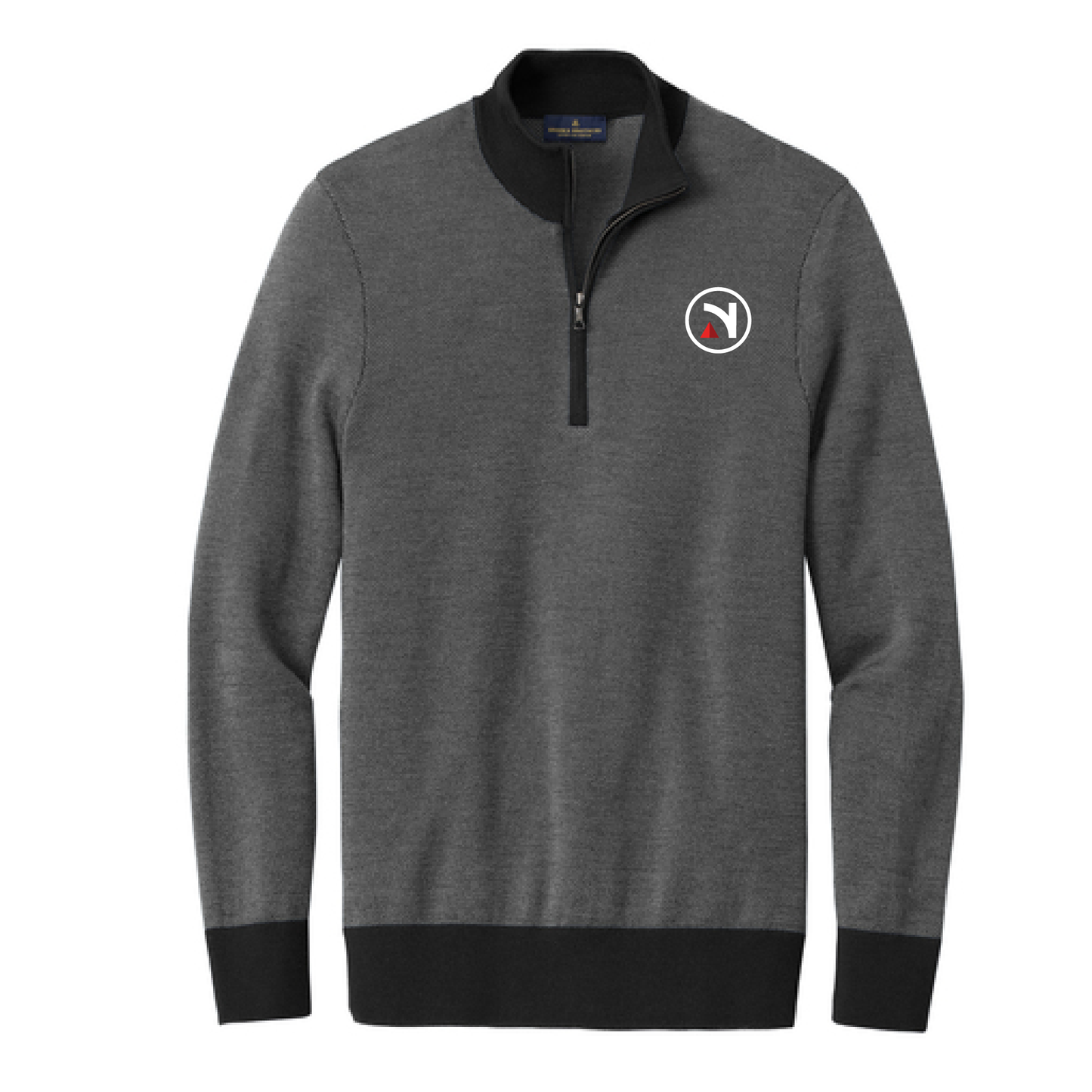 Brooks Brothers Washable Merino Birdseye 1/4-Zip Sweater